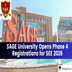 SAGE University Opens Phase 4 Registrations for SEE 2026; Exam on April 18–19